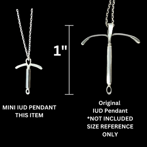 Minimalist IUD Charm Necklace - Solid 10k Gold / 16" Chain / Women's Reproductive Health