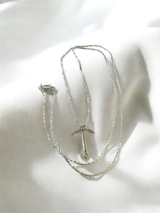 Sterling SIlver Mini IUD Charm Necklace