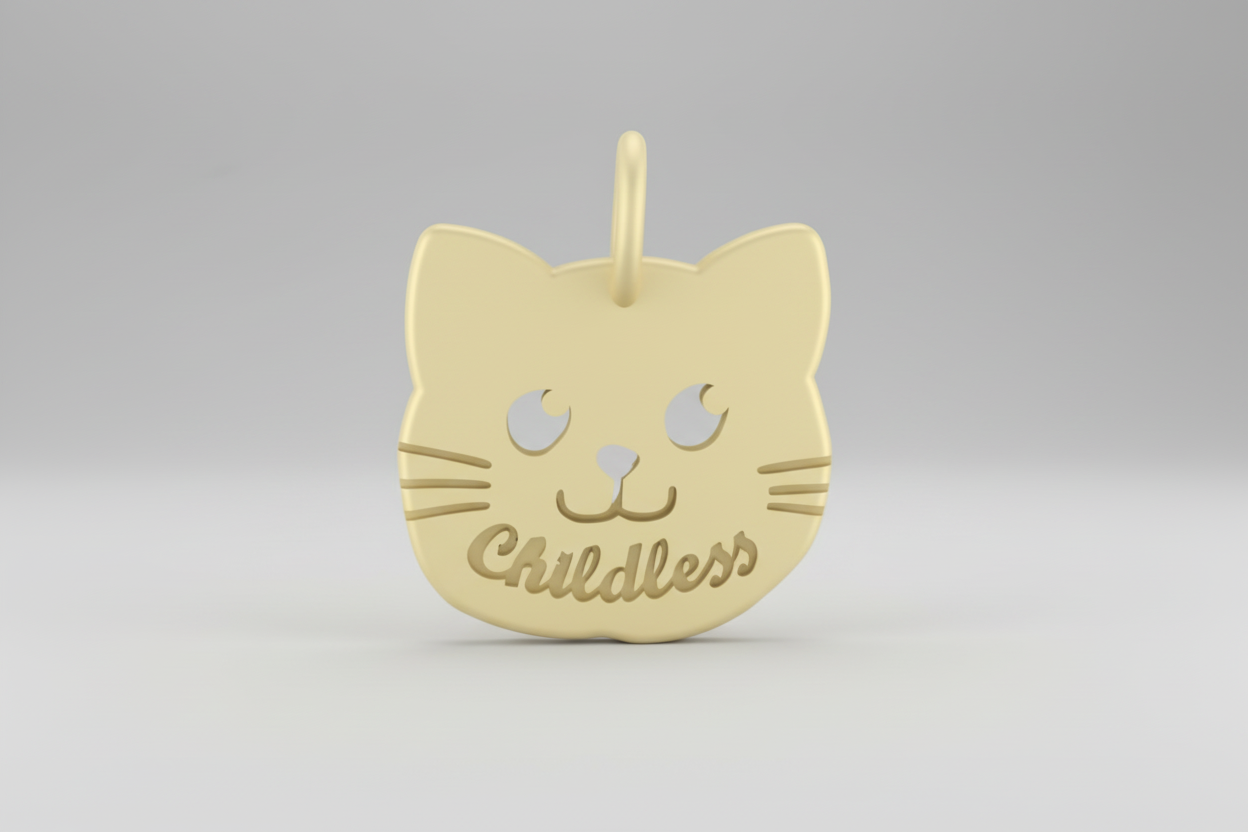 Childless Cat Lady Pendant Necklace