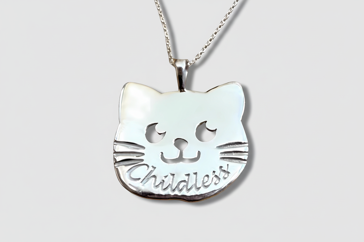 Childless Cat Lady Pendant Necklace