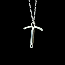 Sterling SIlver Mini IUD Charm Necklace