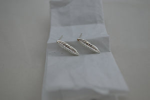 sterling silver feather earrings