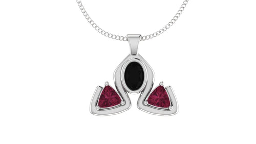 black onyx pink topaz custom sterling silver jewelry